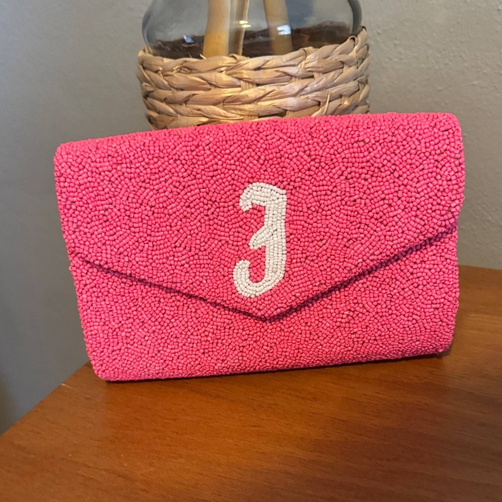 Island to East Side Beaded Envelope Clutch